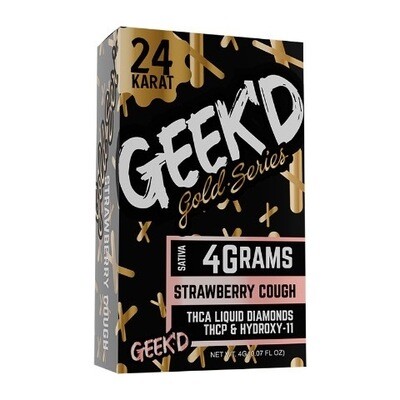 Geek’D - Extracts - 24K Gold Series - STRAWBERRY COUGH - SATIVA - 4g - Disposable