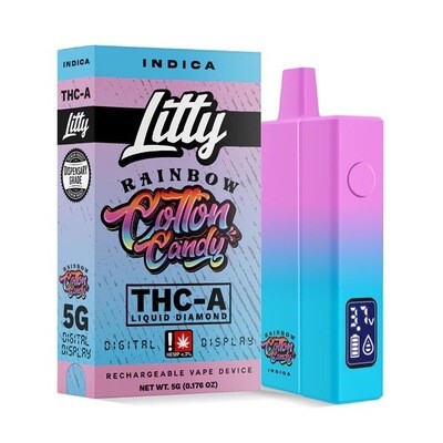 Litty - THCA Liquid Diamonds - Cotton Candy - INDICA - 5g - Disposable