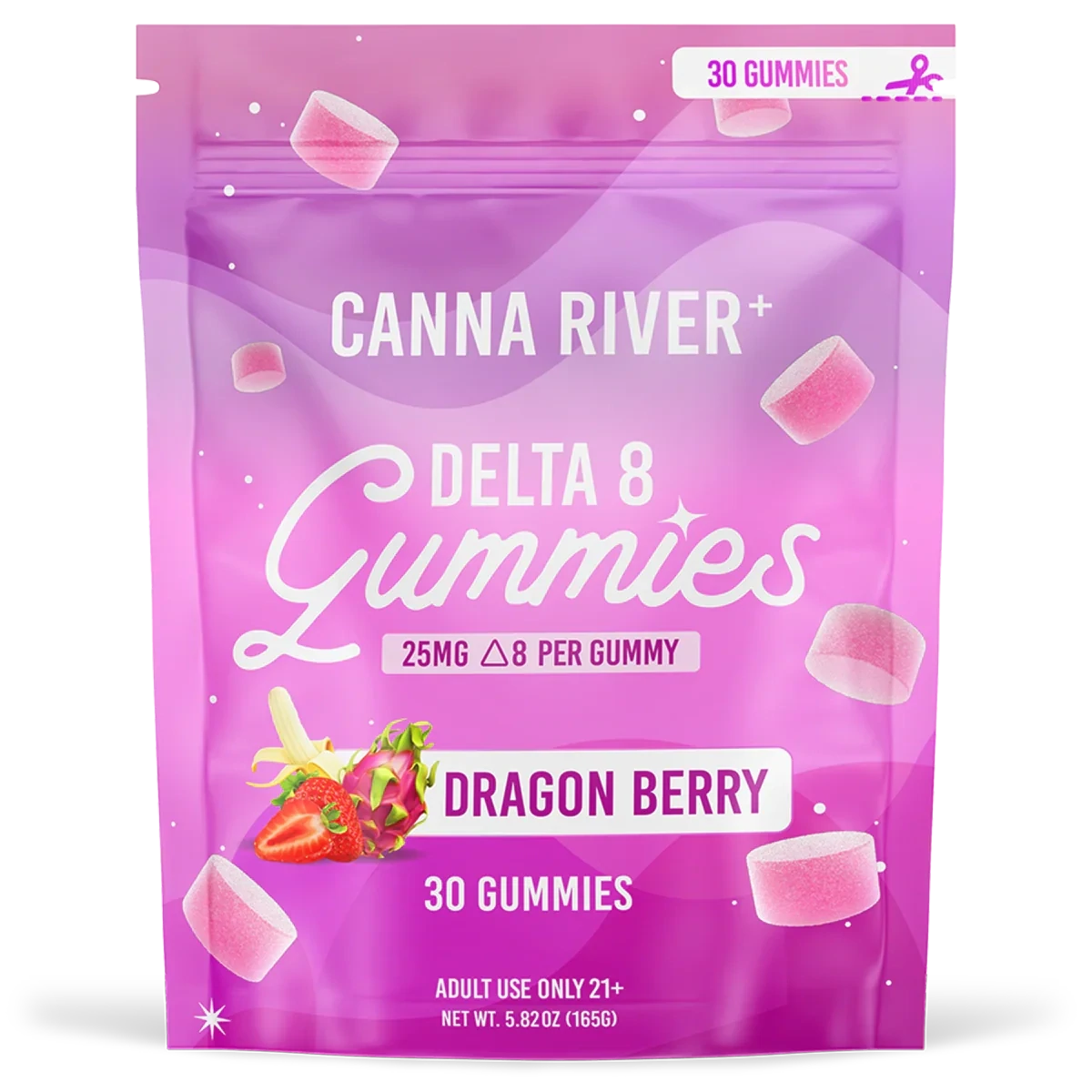 Canna River – D8 Gummies – Dragon Berry – 750mg