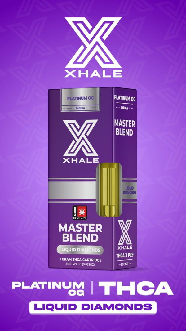 Xhale - THCA - Liquid Diamond - 1g - Platinum OG - Indica - Cartridge