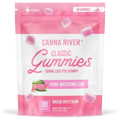 Canna River – Classic Gummies – CBD 100mg – Pink Watermelon