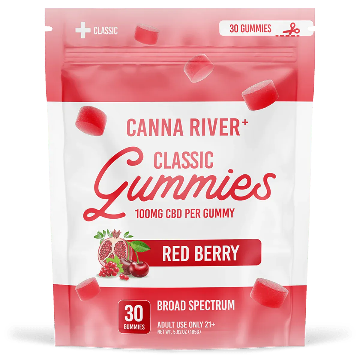 Canna River – Classic Gummies – CBD 100mg – Red Berry