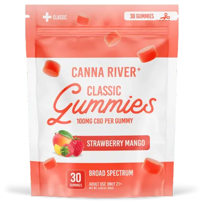 Canna River – Classic Gummies – CBD 100mg – Strawberry Mango