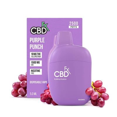 CBDfx - CBD 1500mg + THC 10mg - Purple Punch - Disposable