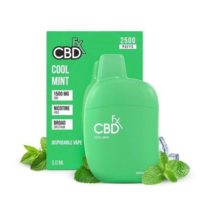 CBDfx - CBD Vape - Cool Mint - 1500mg - Disposable