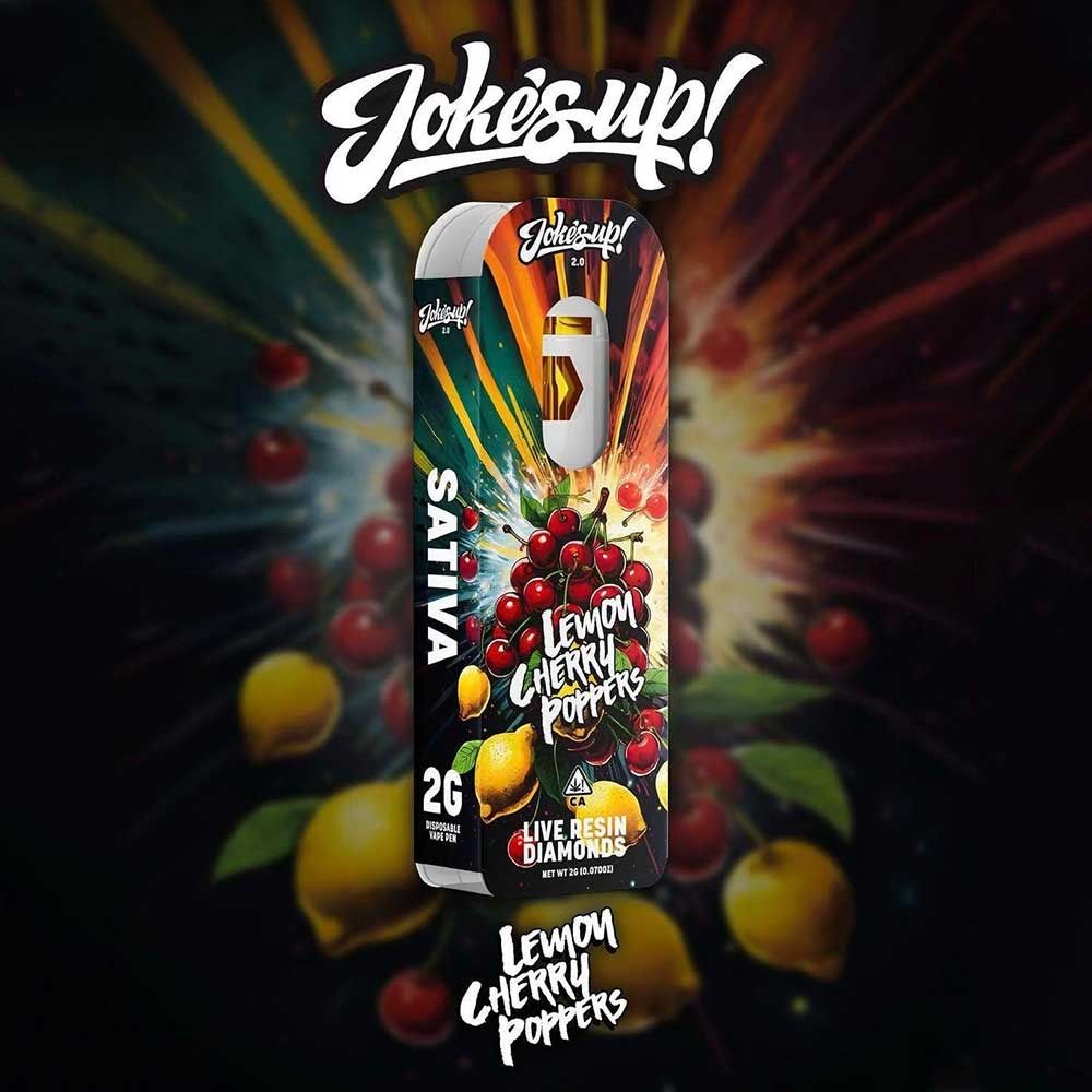 Joke'S Up - 95% - THC Live Resin Diamonds - LEMON CHERRY POPPERS - SATIVA - 2g - Disposable