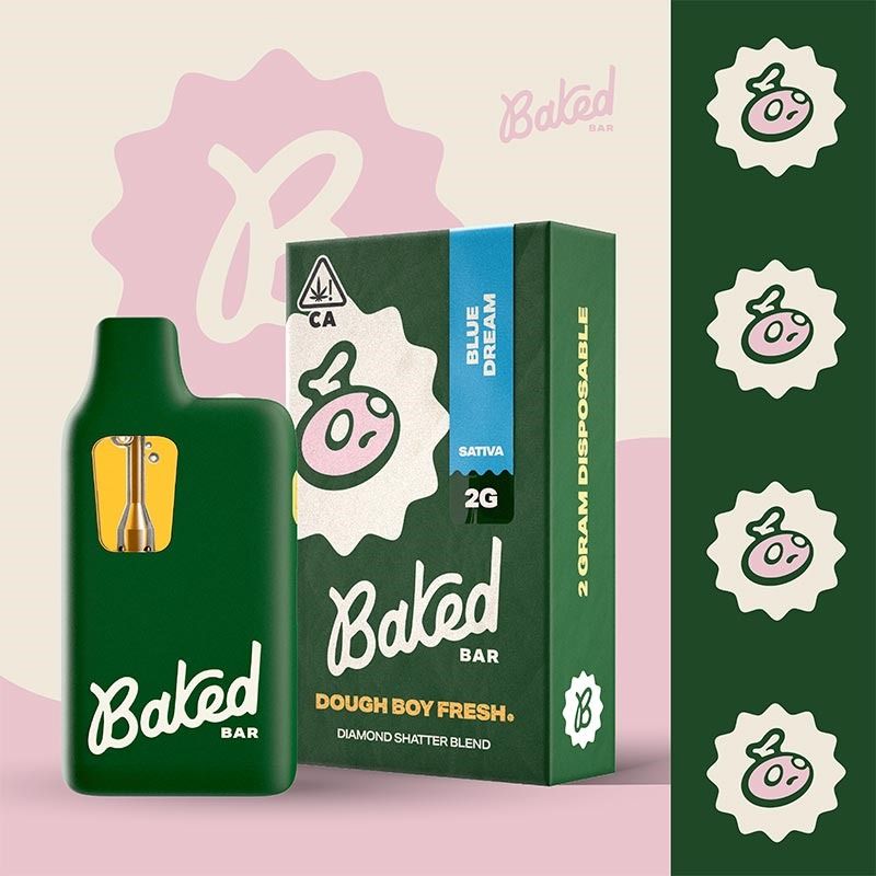 Baked Bar - THC Disposable - Blue Dream - 2G - SATIVA Baked Bar - THC Disposable - Blue Dream - 2G - SATIVA