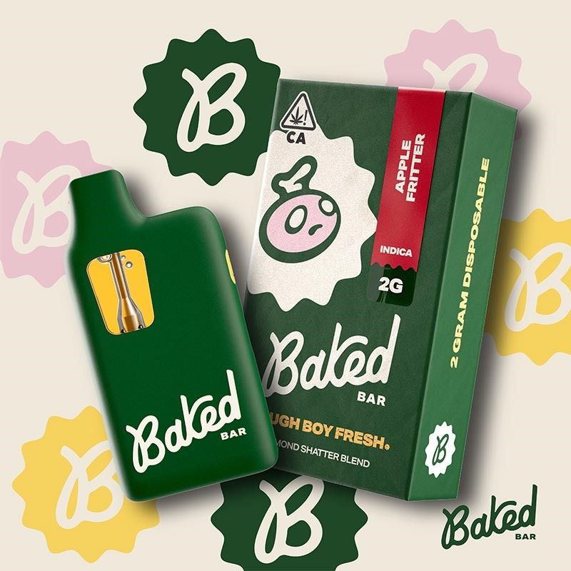 Baked Bar - THC Disposable - Apple Fritter - 2G - INDICA Baked Bar - THC Disposable - Apple Fritter - 2G - INDICA