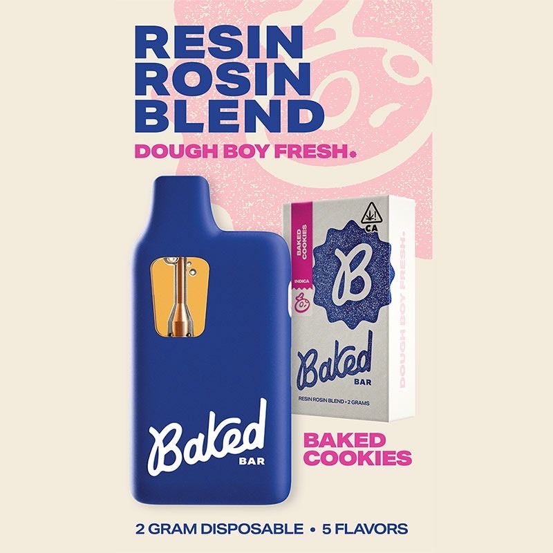 Baked Bar - THC Disposable - Baked Cookies - 2G - INDICA Baked Bar - THC Disposable - Baked Cookies - 2G - INDICA
