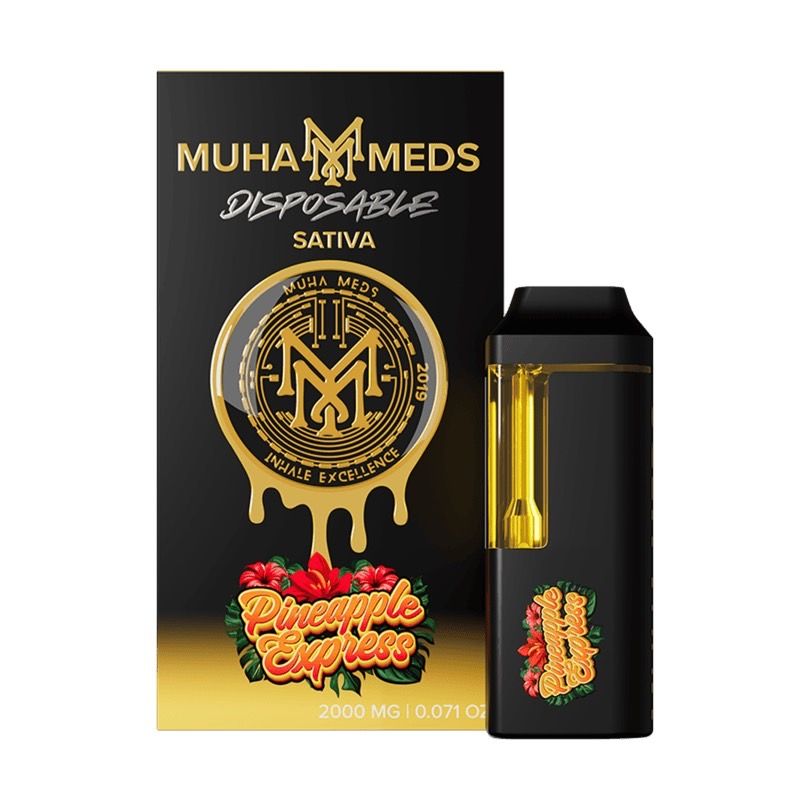 Muha Meds -THC Disposable - Pineapple Express - Sativa - 2000mg