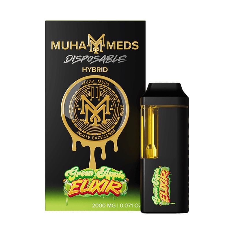 Muha Meds - THC Disposable - Green Apple Elixir - Hybrid - 2000mg