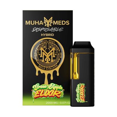 Muha Meds - THC Disposable - Green Apple Elixir - Hybrid - 2000mg