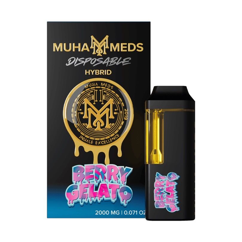 Muha Meds - THC Disposable - Berry Gelato - Hybrid - 2000mg
