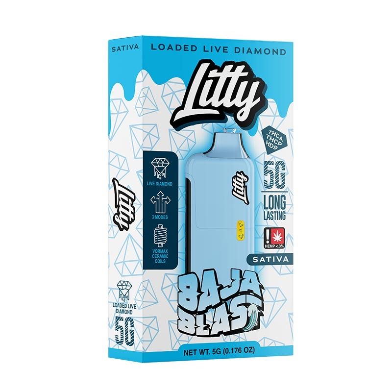 Litty - THCA Live Diamonds - Baja Blast - SATIVA - 5g - Disposable Litty - THCA Live Diamonds - Baja Blast - SATIVA - 5g - Disposable
