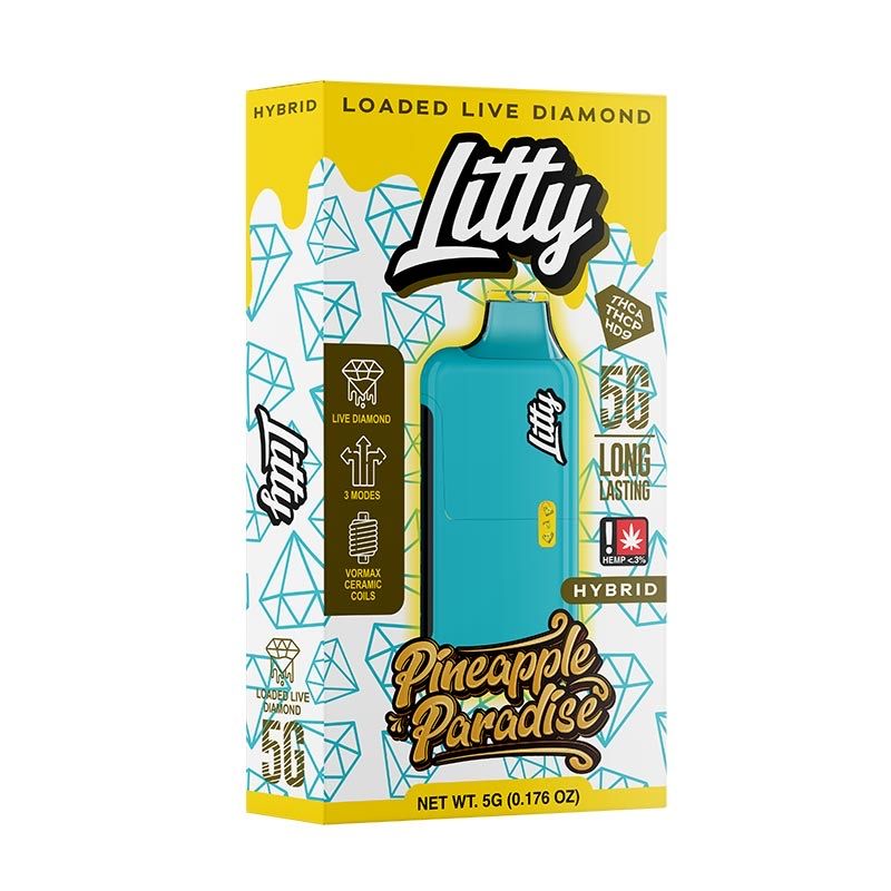 Litty - THCA Live Diamonds - Pineapple Paradise - HYBRID - 5g - Disposable Litty - THCA Live Diamonds - Pineapple Paradise - HYBRID - 5g - Disposable