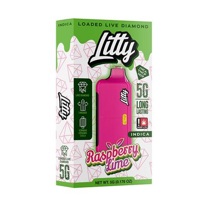Litty - THCA Live Diamonds - Cotton Candy - INDICA - 5g - Disposable