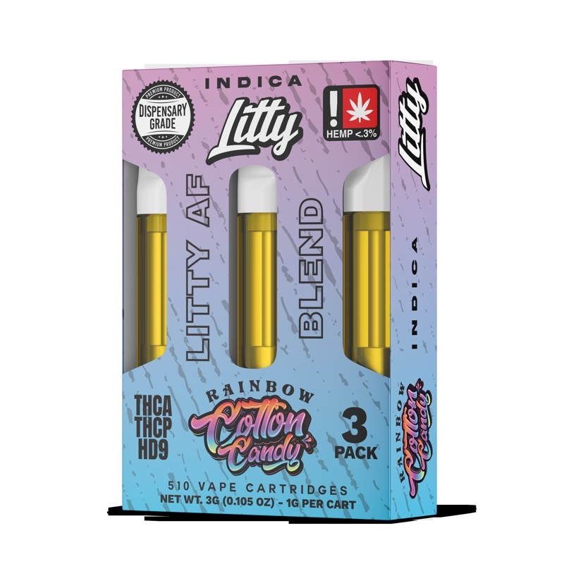Litty - THCA - AF Blend - Cotton Candy (1g x 3pcs) - INDICA - Cartridges Litty - THCA - AF Blend - Cotton Candy (1g x 3pcs) - INDICA - Cartridges