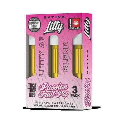 Litty - THCA - AF Blend - Passion Fruit Pop (1g x 3pcs) - SATIVA - Cartridges Litty - THCA - AF Blend - Passion Fruit Pop (1g x 3pcs) - SATIVA - Cartridges