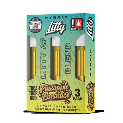 Litty - THCA - AF Blend - Pineapple Paradise (1g x 3pcs) - HYBRID - Cartridges Litty - THCA - AF Blend - Pineapple Paradise (1g x 3pcs) - HYBRID - Cartridges