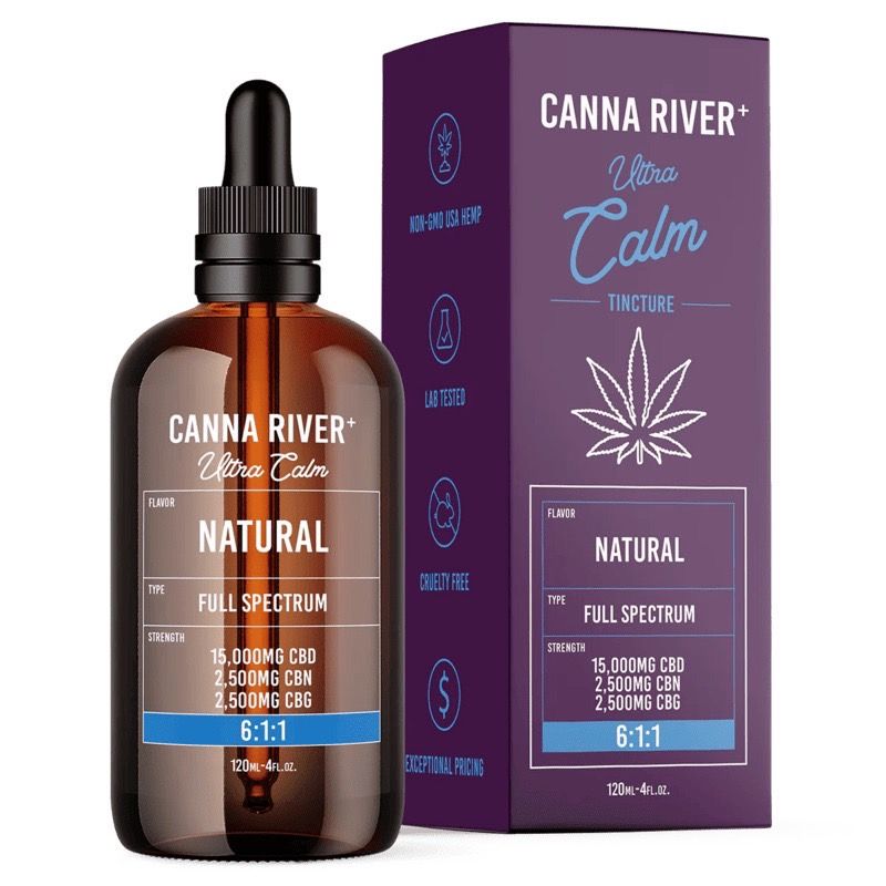 Canna River – ULTRA CALM – CBD Tincture – NATURAL – Full Spectrum – 20,000mg – 120ml