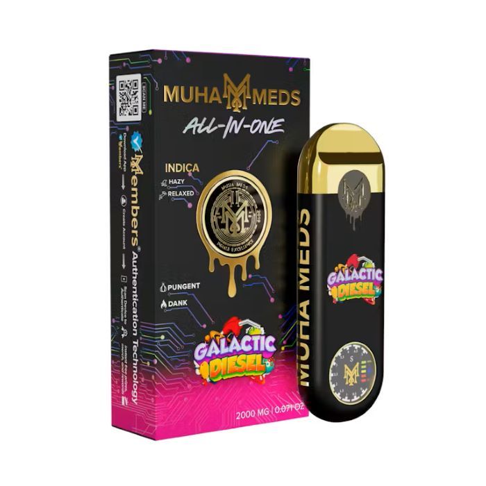 Muha Meds - Gen 3 - THC Disposable - Galactic Diesel - Indica - 2000mg