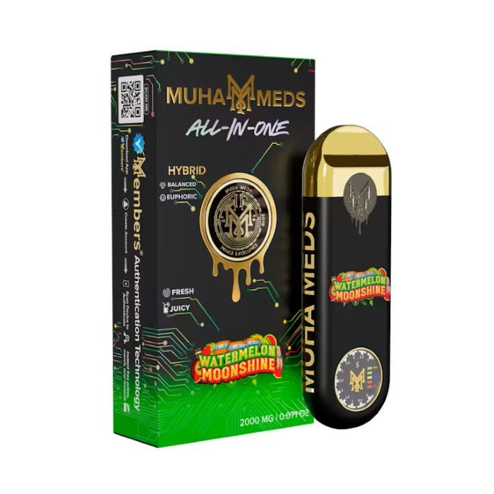 Muha Meds - Gen 3 - THC Disposable - Watermelon Moonshine - Hybrid - 2000mg Muha Meds - Gen 3 - THC Disposable - Watermelon Moonshine - Hybrid - 2000mg