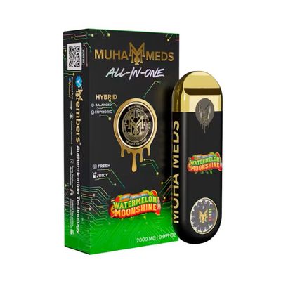 Muha Meds - Gen 3 - THC Disposable - Watermelon Moonshine - Hybrid - 2000mg Muha Meds - Gen 3 - THC Disposable - Watermelon Moonshine - Hybrid - 2000mg