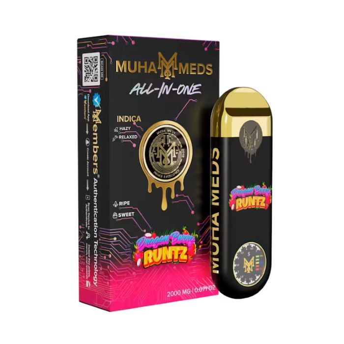 Muha Meds - Gen 3 - THC Disposable - Dragon Berry Runtz - 2000mg