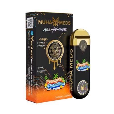 Muha Meds - Gen 3 - THC Disposable - Pineapple Paradise - Hybrid- 2000mg Muha Meds - Gen 3 - THC Disposable - Pineapple Paradise - Hybrid- 2000mg