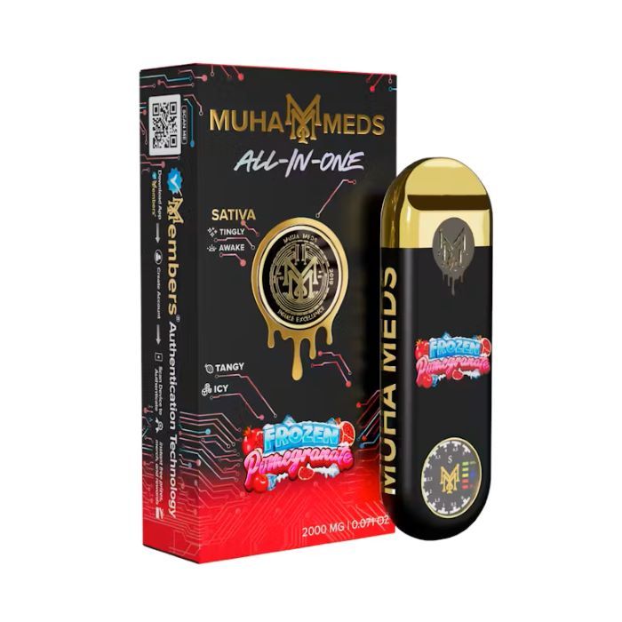 Muha Meds - Gen 3 - THC Disposable - Frozen Pomegrante - Sativa- 2000mg