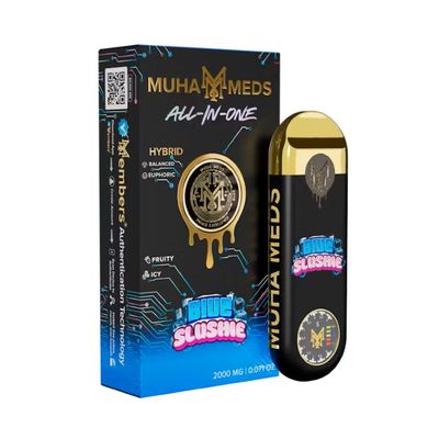 Muha Meds - Gen 3 - THC Disposable - Blue Slushie - Hybrid - 2000mg Muha Meds - Gen 3 - THC Disposable - Blue Slushie - Hybrid - 2000mg