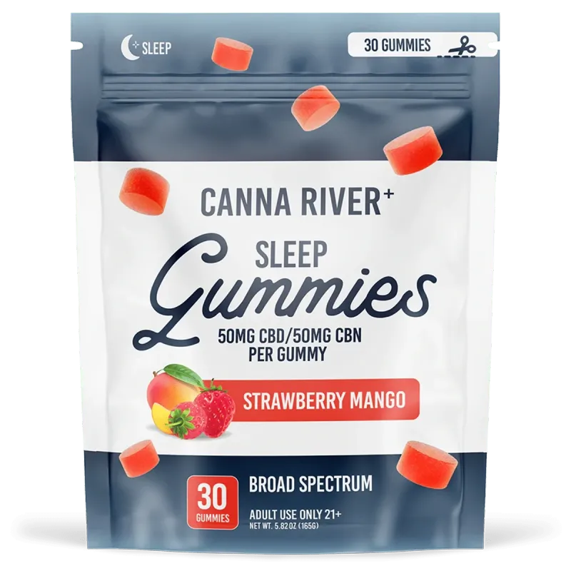 Canna River – CBD Sleep – Gummy – CBD 50mg + CBN 50mg – Strawberry Mango