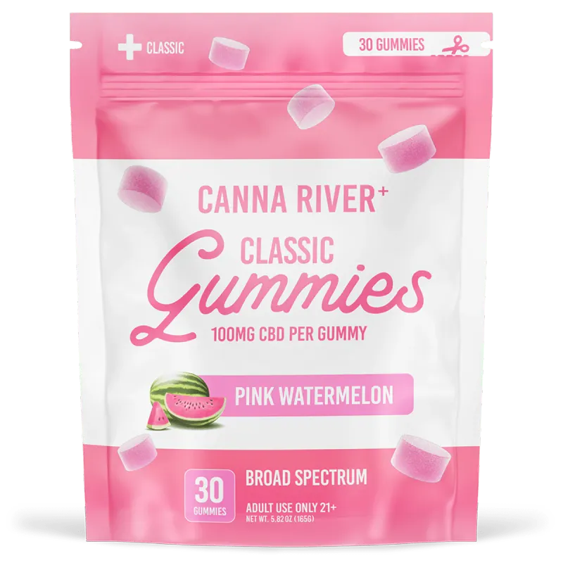 Canna River – Classic Gummies – CBD 100mg – Pink Watermelon