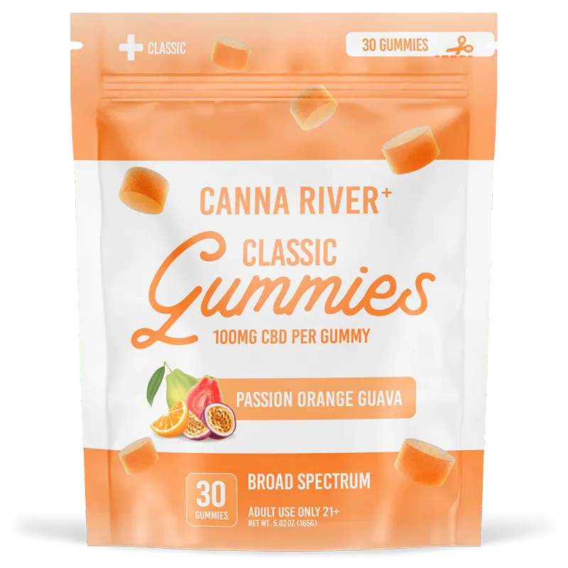 Canna River – Classic Gummies – CBD 100mg – Passion Orange Guava