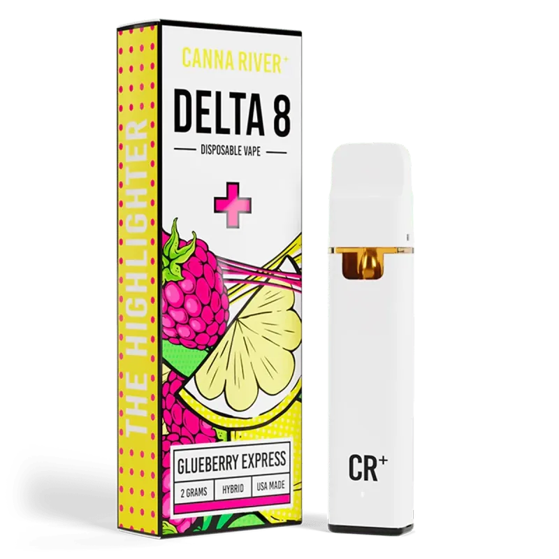 Canna River – D8 THC – Glueberry Express – Hybrid – 2G – Disposable