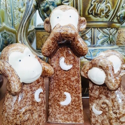Monkey ceramics decoration at home Nice gift Christmas 2021 Handmade ceramics