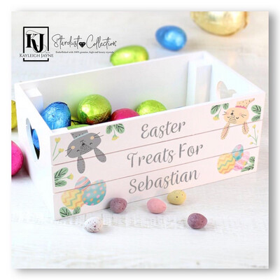 Personalised Easter Crate With Free Easter Treat