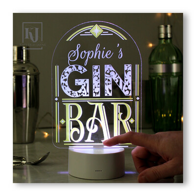 Personalised Gin Bar Light