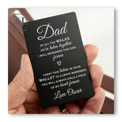 Personalised Wedding Gift - Wallet Card