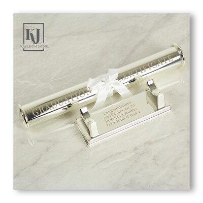 Personalised Certificate Holder - Silver plated