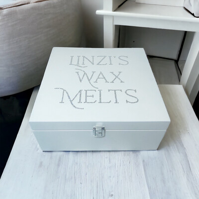 Wax Melts Storage Box®️ 24cm X 24cm Embellished with Swarovski® Crystals
