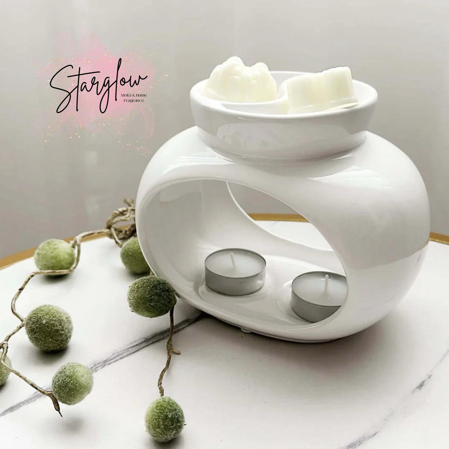 Ceramic Wax Melt Burner - Deluxe Rome