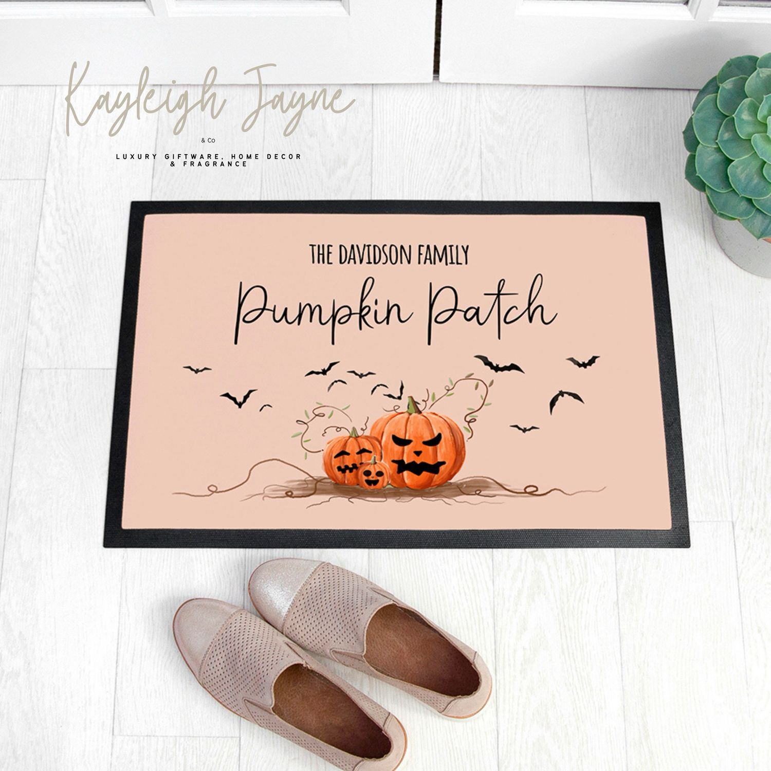 Pumpkin Patch Halloween Door Mat