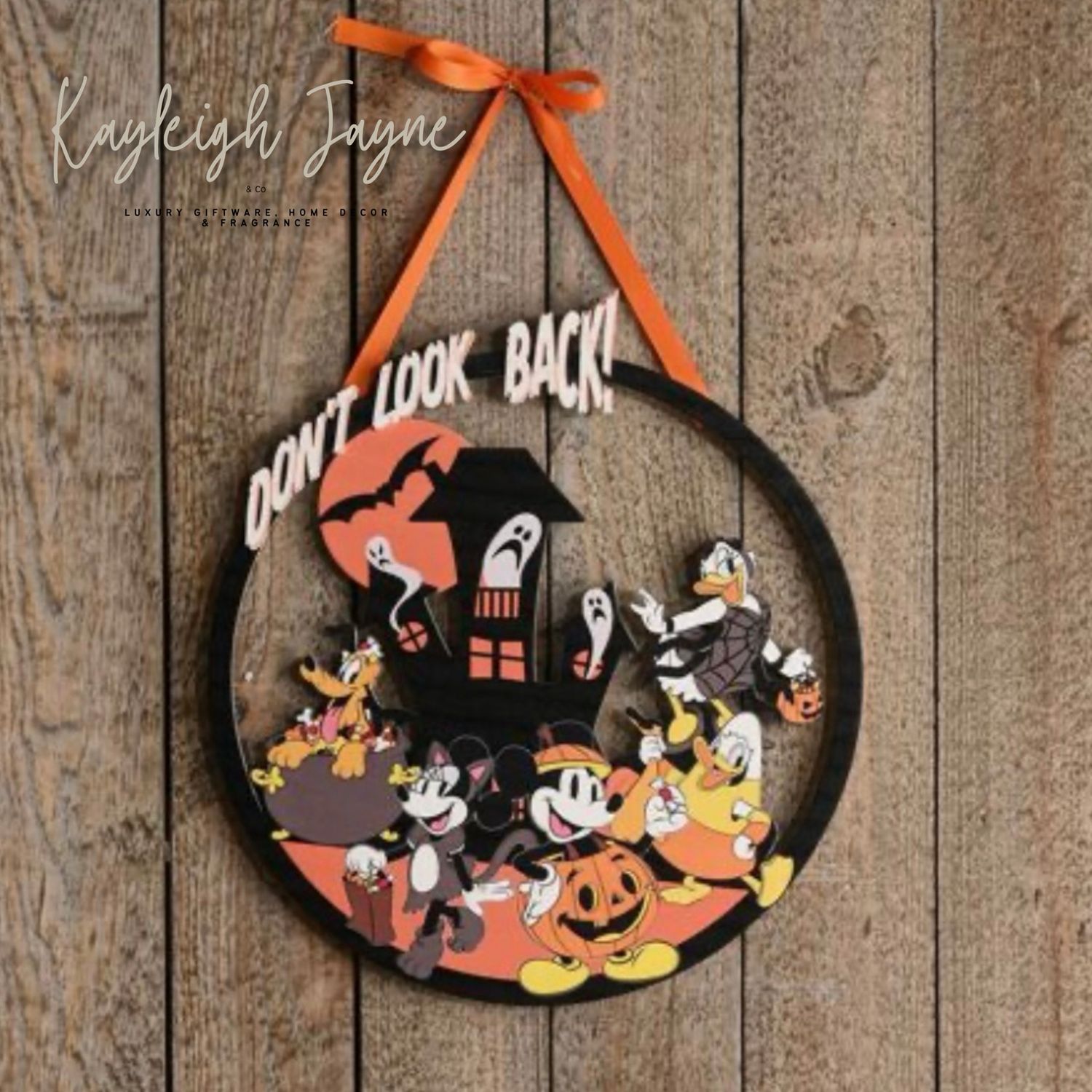 DISNEY HALLOWEEN PLAQUE - MICKEY &amp; FRIENDS