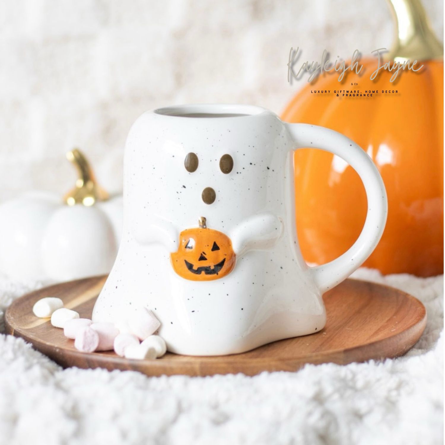 Ghost With Pumpkin Mug