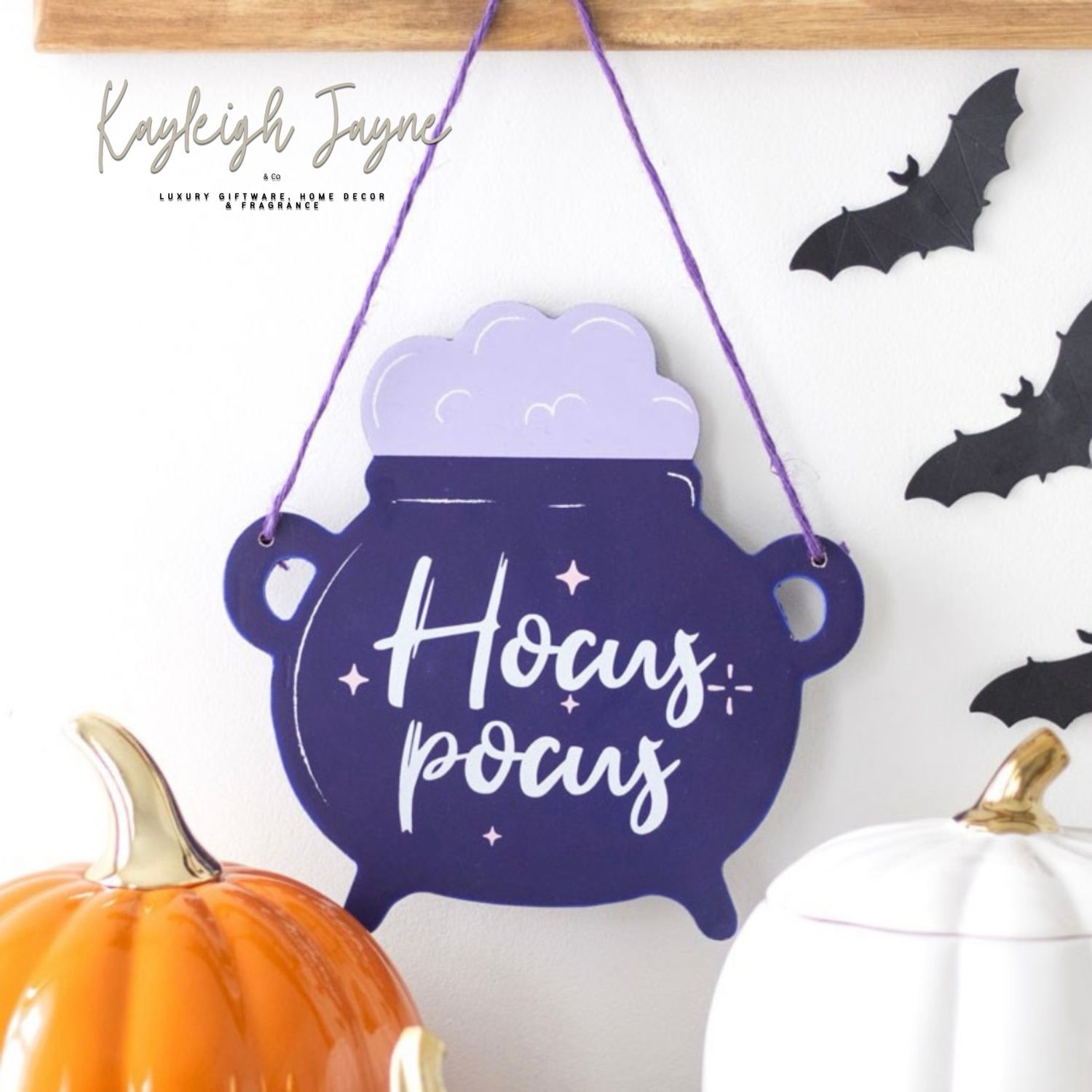 Hocus Pocus Cauldron Hanging Sign