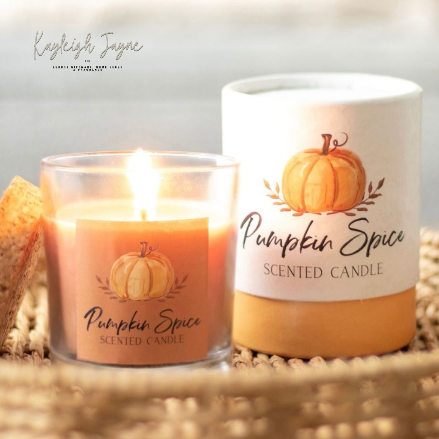 Pumpkin Spice Glass Candle