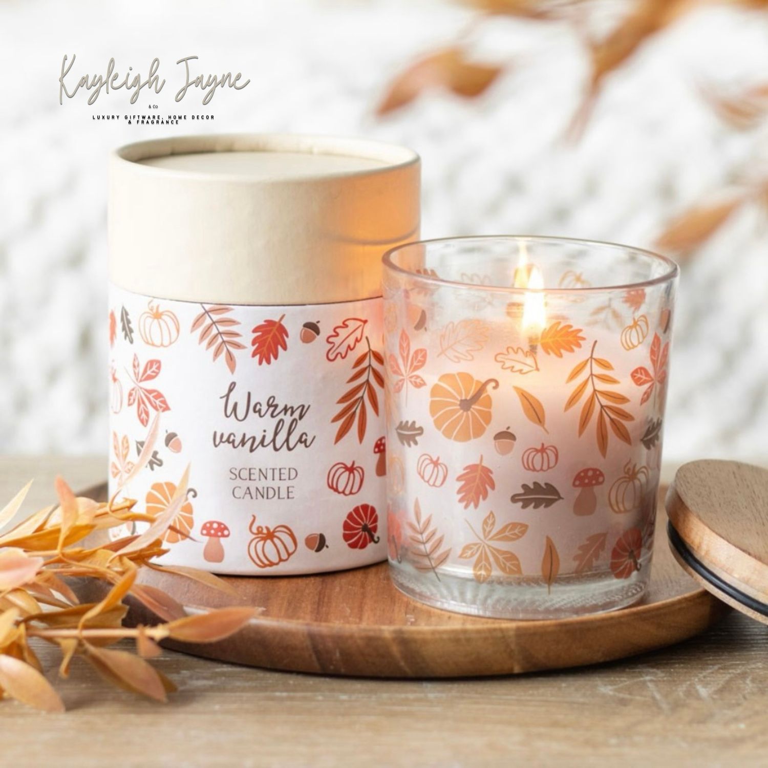 Autumn Leaves Warm Vanilla Candle