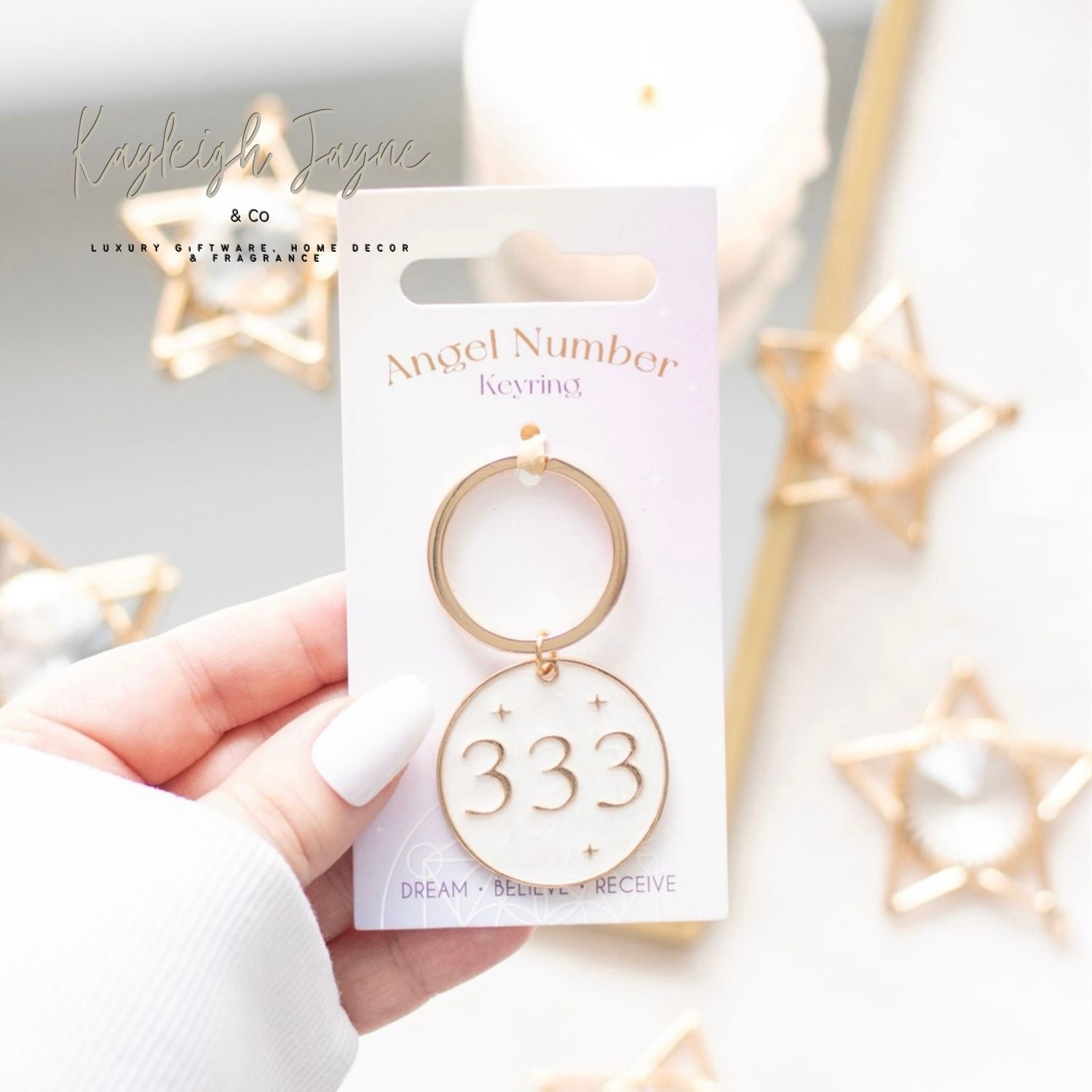 Angel Number 333 Keyring