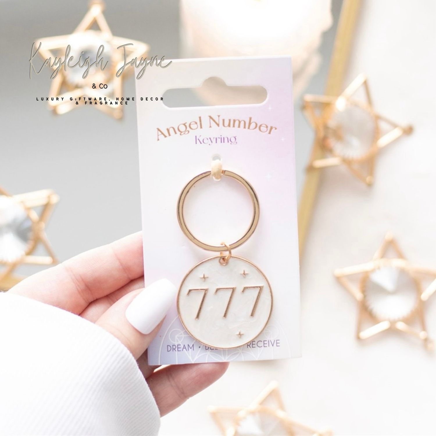 Angel Number 777 Keyring
